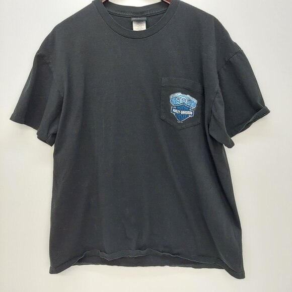 Harley-Davidson Lone Wolf Spokane WA T-Shirt Mens  XL Black Cotton Motorcycle - Picture 2 of 6